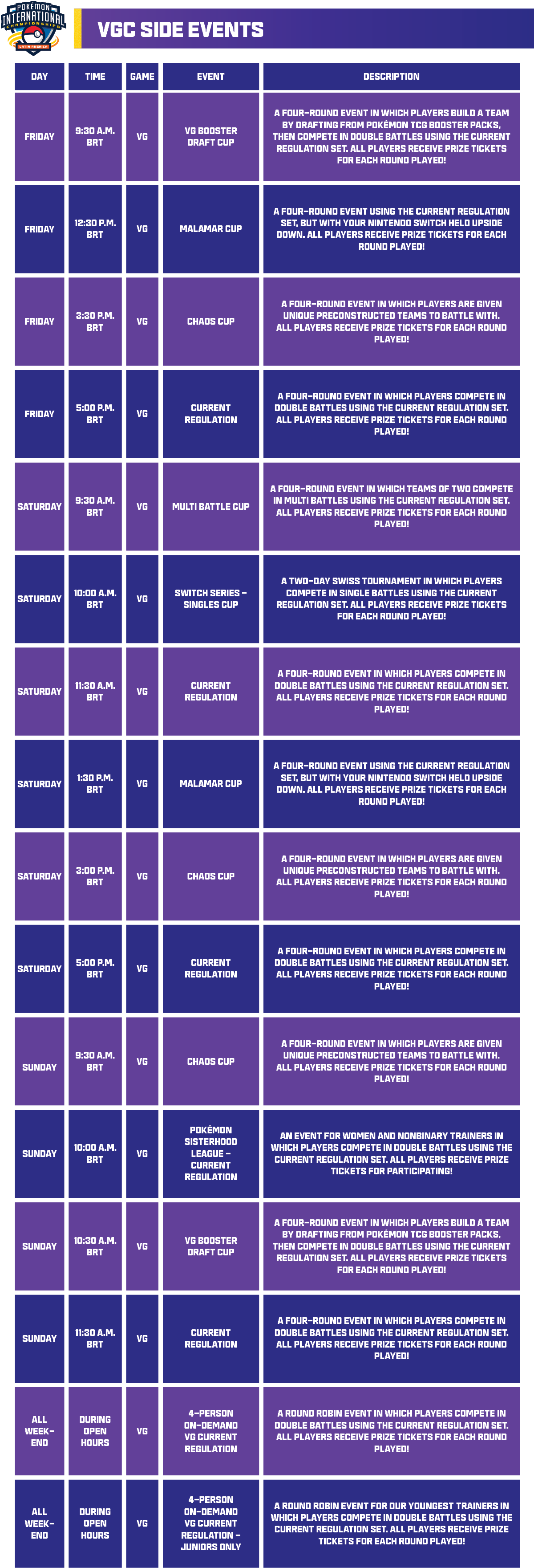 Pokémon Scarlet and Pokémon Violet Side Events